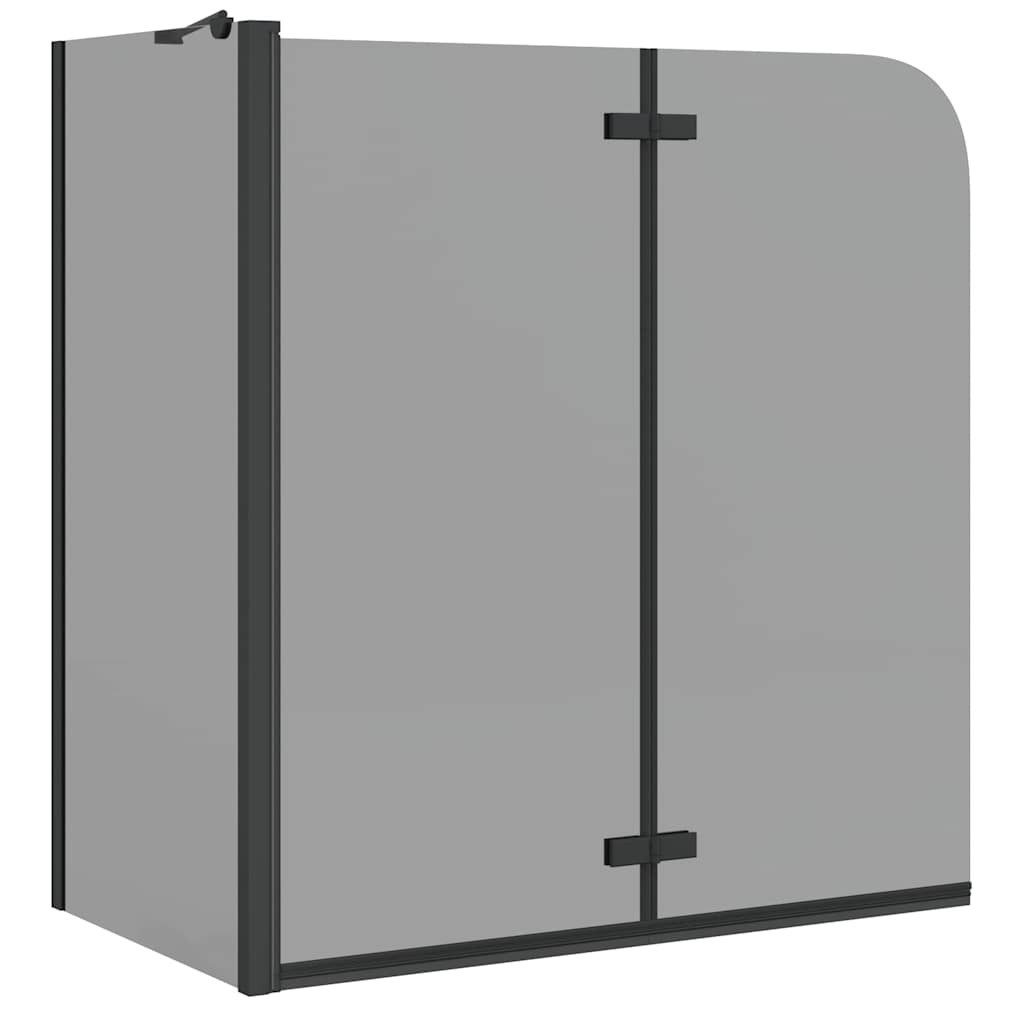 vidaXL Duschwand Bad-Duschschirm Schwarz 120 x 68 x 130 cm, (1 tlg)
