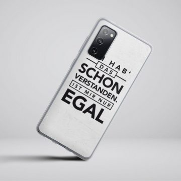 DeinDesign Handyhülle Sprüche Statement Schon verstanden, Samsung Galaxy S20 FE 5G Silikon Hülle Bumper Case Handy Schutzhülle