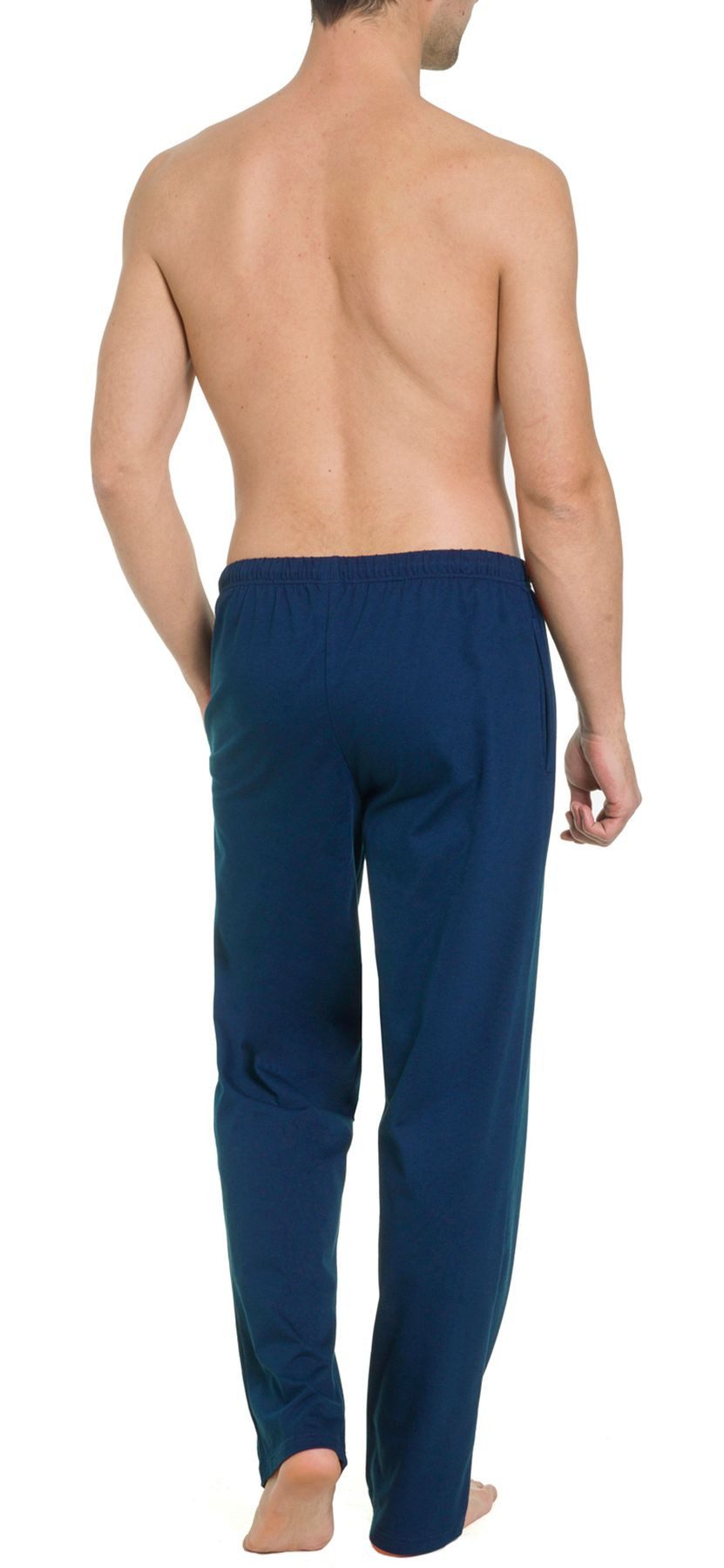 HAASIS Bodywear 1919 Pyjamahose Herren Jerseyhose 77113873-navy (1-tlg) Leichte Pyjamahose, Seitentaschen, Kordel