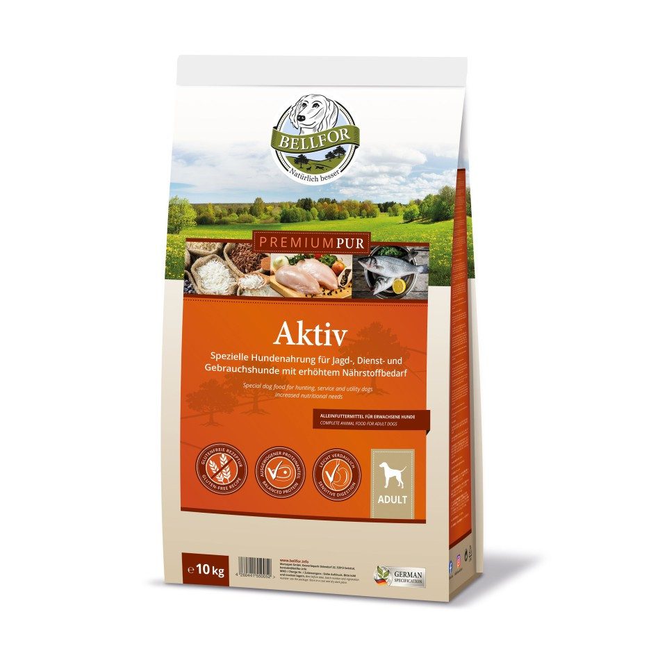 Bellfor Bellfor Hundefutter für sportliche Hunde - PREMIUM PUR Aktiv - 10 kg, für: Hunde