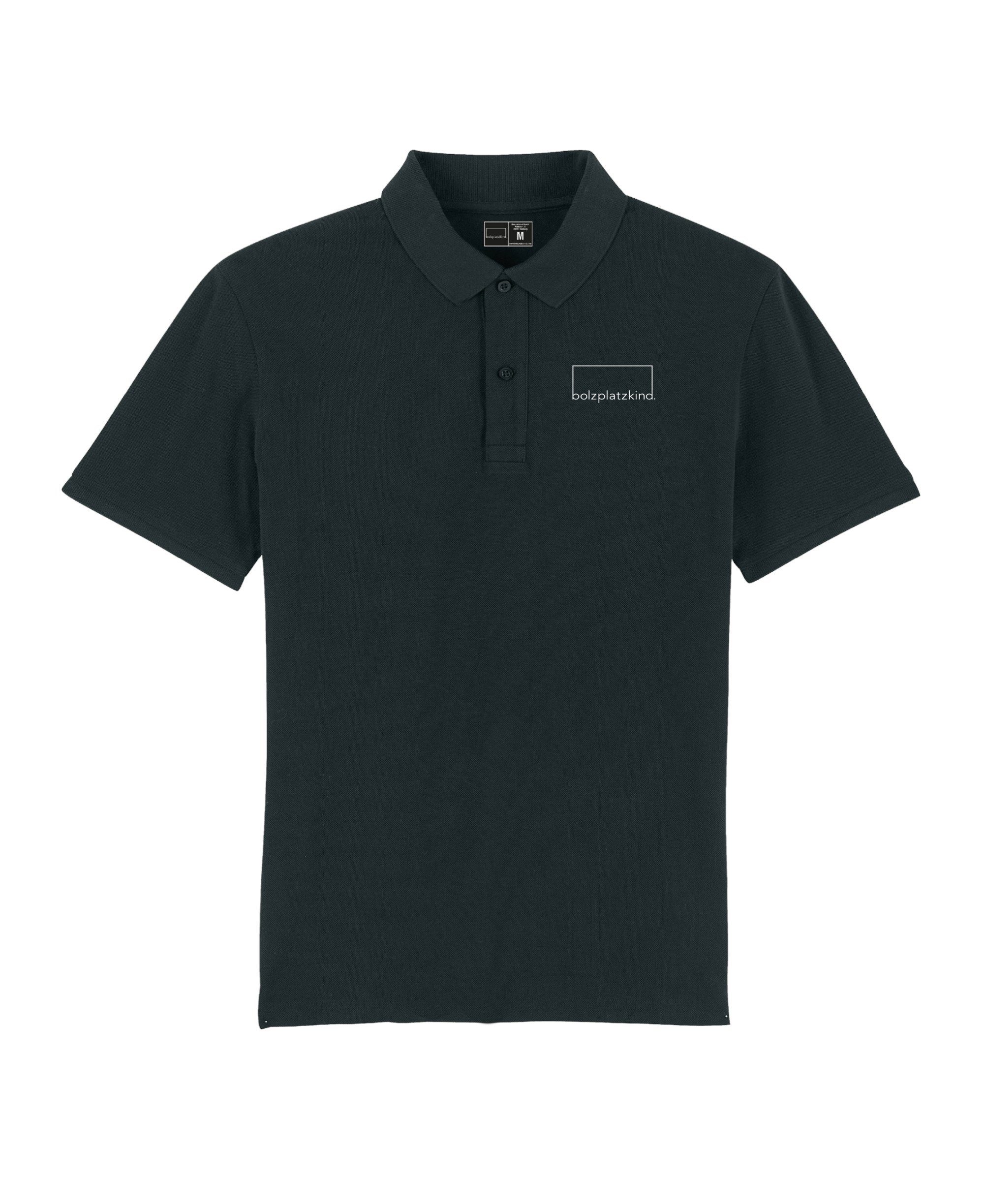 Bolzplatzkind T-Shirt "Classic" Polo Nachhaltiges Produkt schwarz