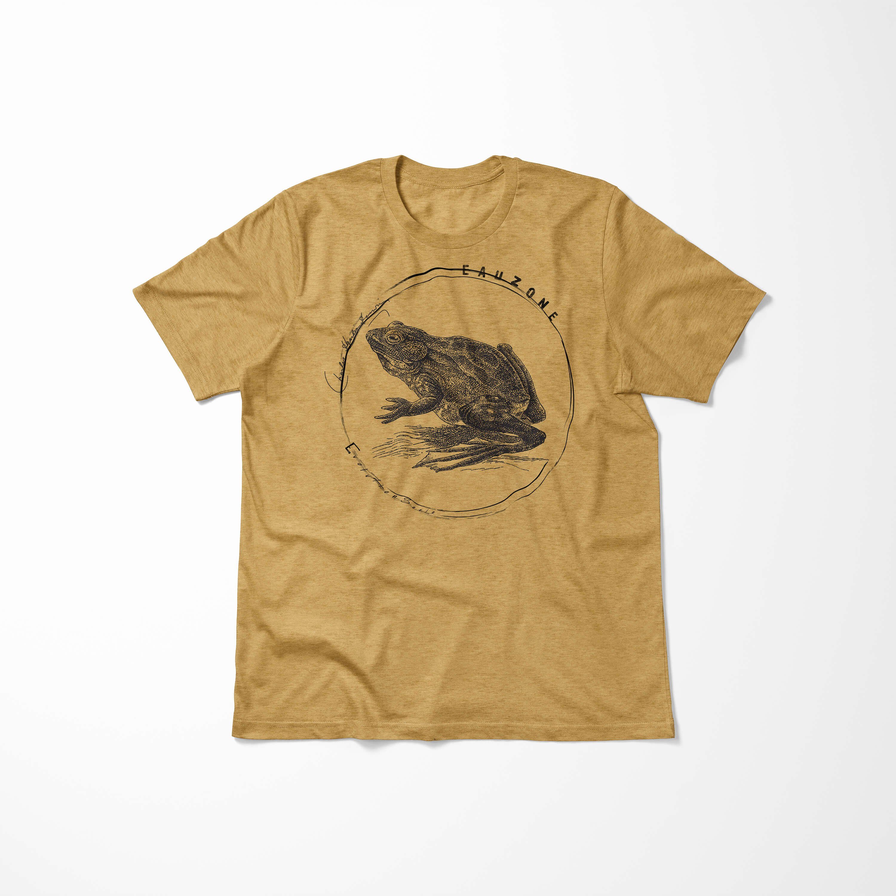 Herren Sinus Evolution Gold Ochsenfrosch T-Shirt T-Shirt Art Antique