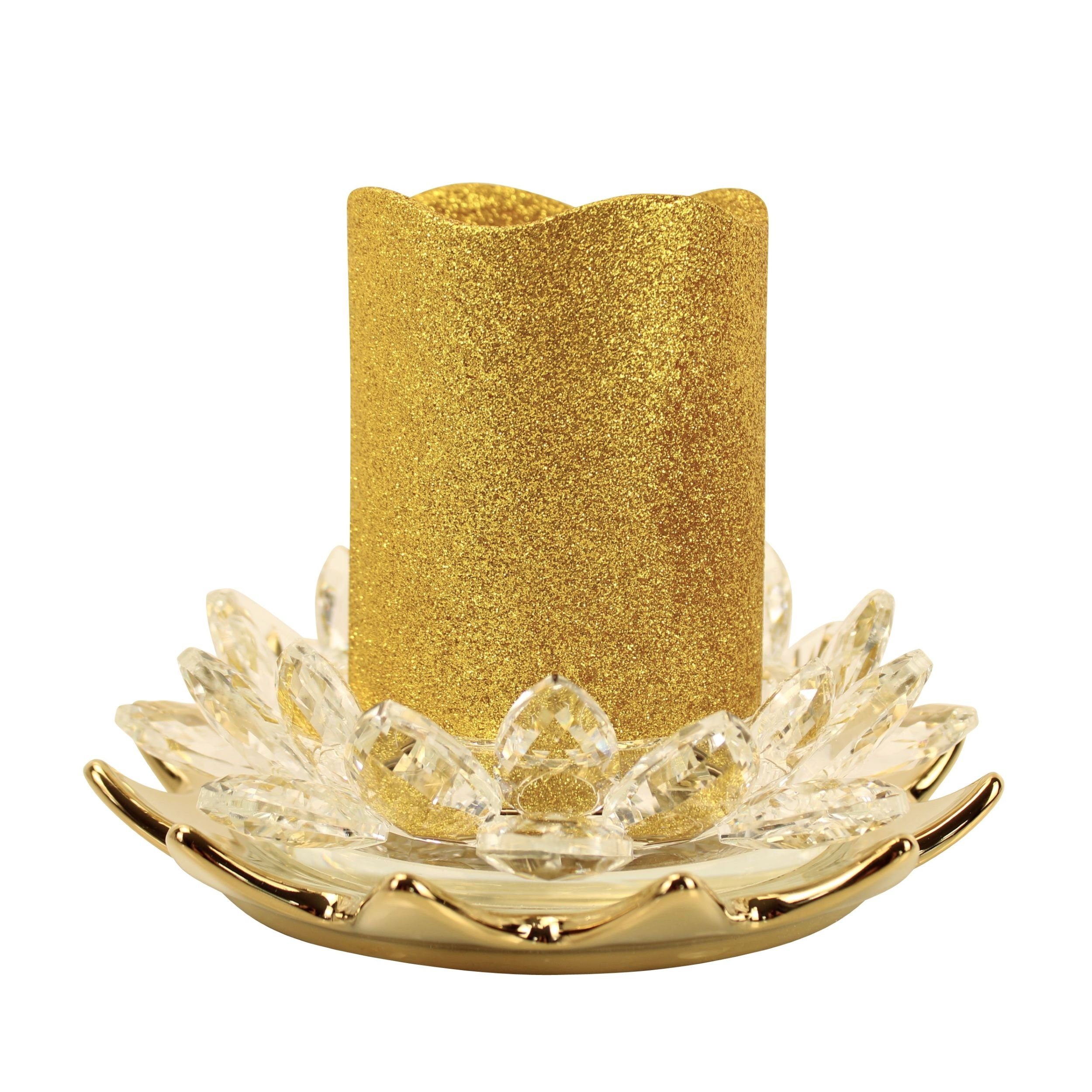 Online-Fuchs Kerzenständer als Lotusblüte aus Glas günstig online kaufen
