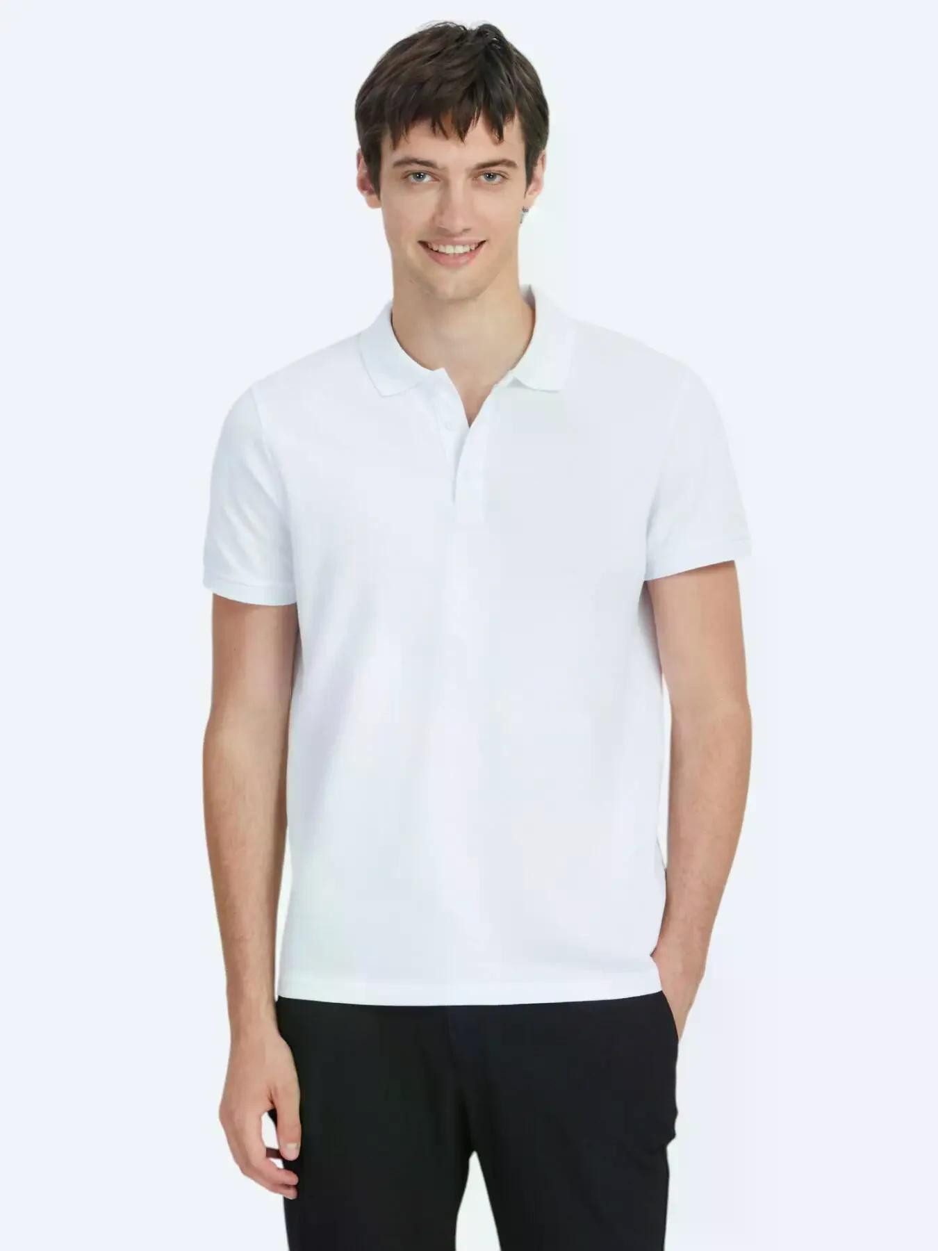 KİP T-Shirt Einfaches Baumwoll-Polo mit Rollkragen