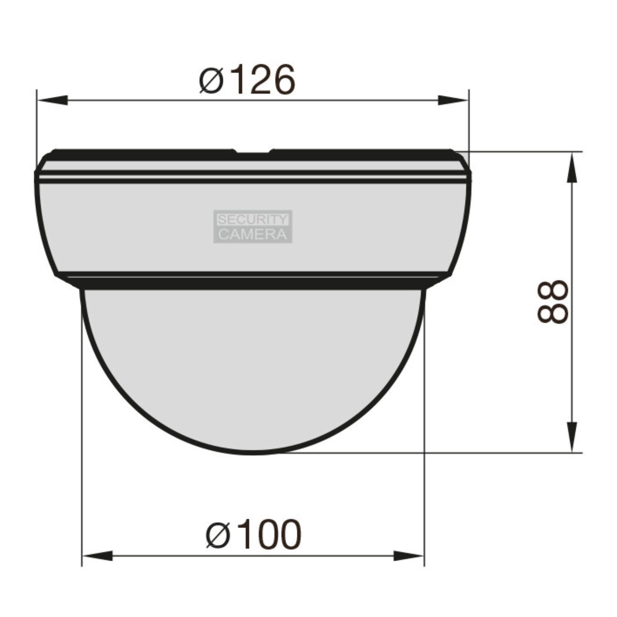 BASI Überwachungskamera Attrappe Dummy Kamera (Spar-Set, 2-tlg., Batteriebetrieben, nach IP 23 geprüft, mit rotem Blinklicht, 2 Stück) – Bild 5 von 5