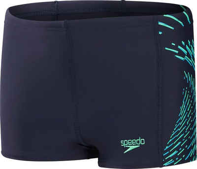 Speedo Badeshorts PLMT PRNT ASHT JM NAVY/GREEN TRUE NAVY/GREEN GLOW/FLUO ARCT