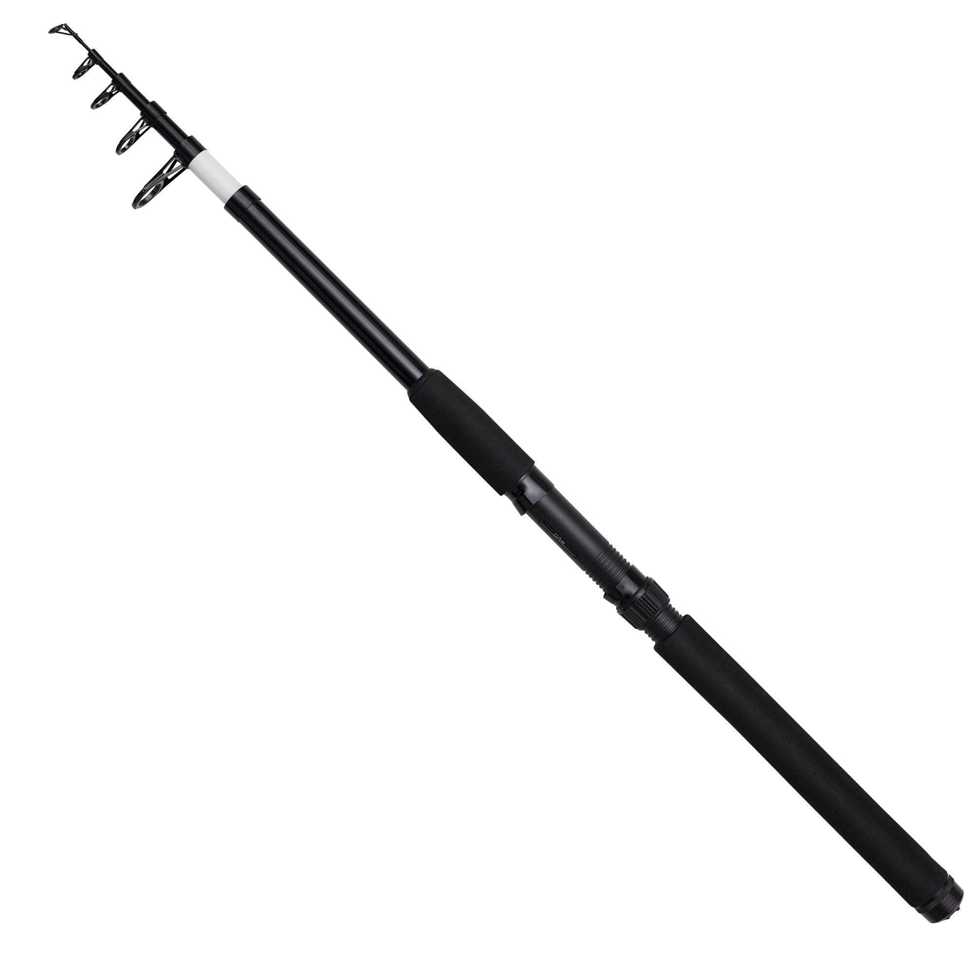 DAM Fishing Spinnrute Base-X Tele Spin Rod 210cm bis 300cm - 30-60g WG - Raubfisch Rute, (1-tlg), Für das Spinn-, Grund- oder Posenfischen geeignet