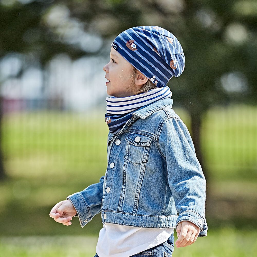 MAXIMO Loop MINI-Tube, "maritim"reversible Jersey bedruckt, (1-St), Reversible