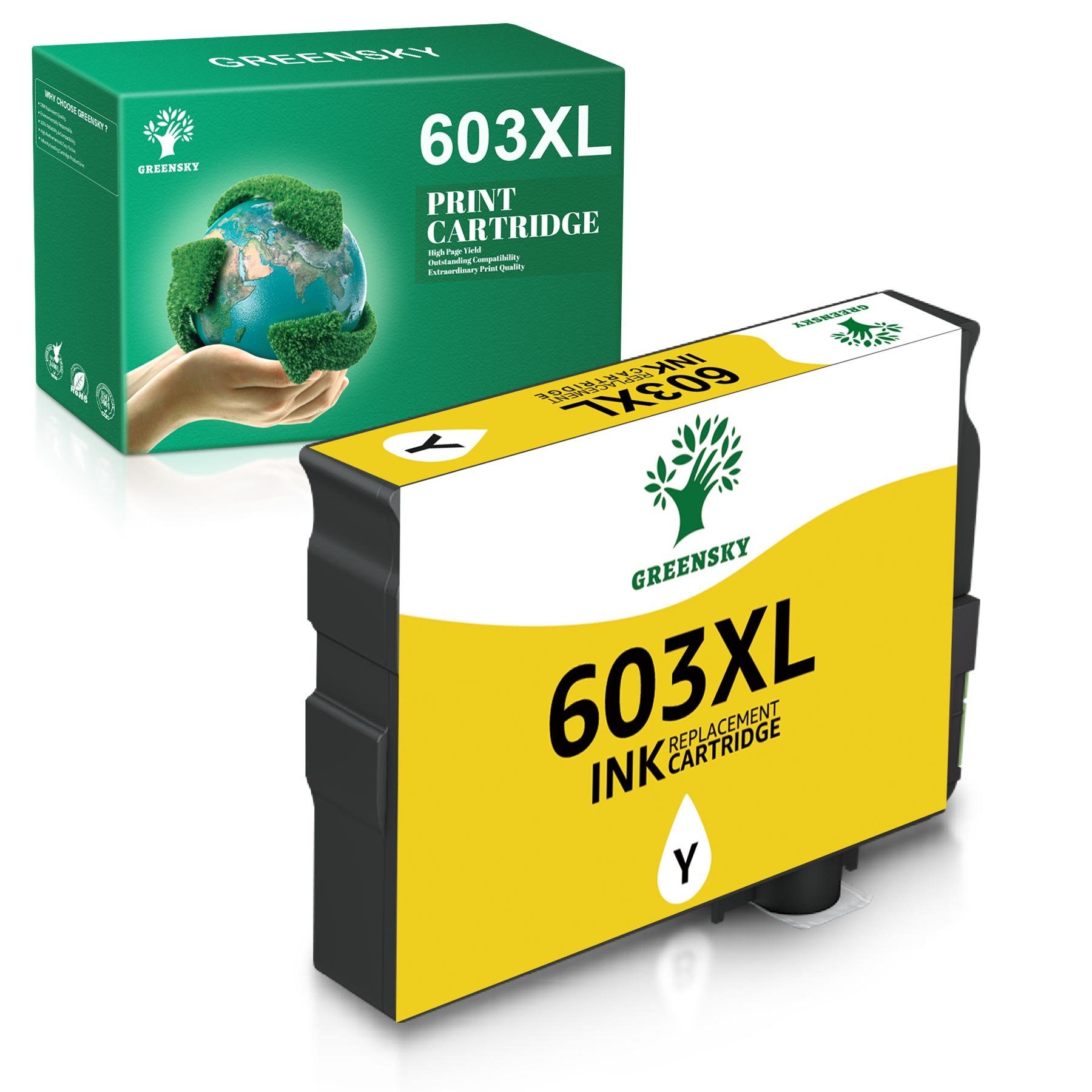 Greensky Kompatible für Epson 603 Multipack XP 3105 3100 2100 Tintenpatrone 1Gelb