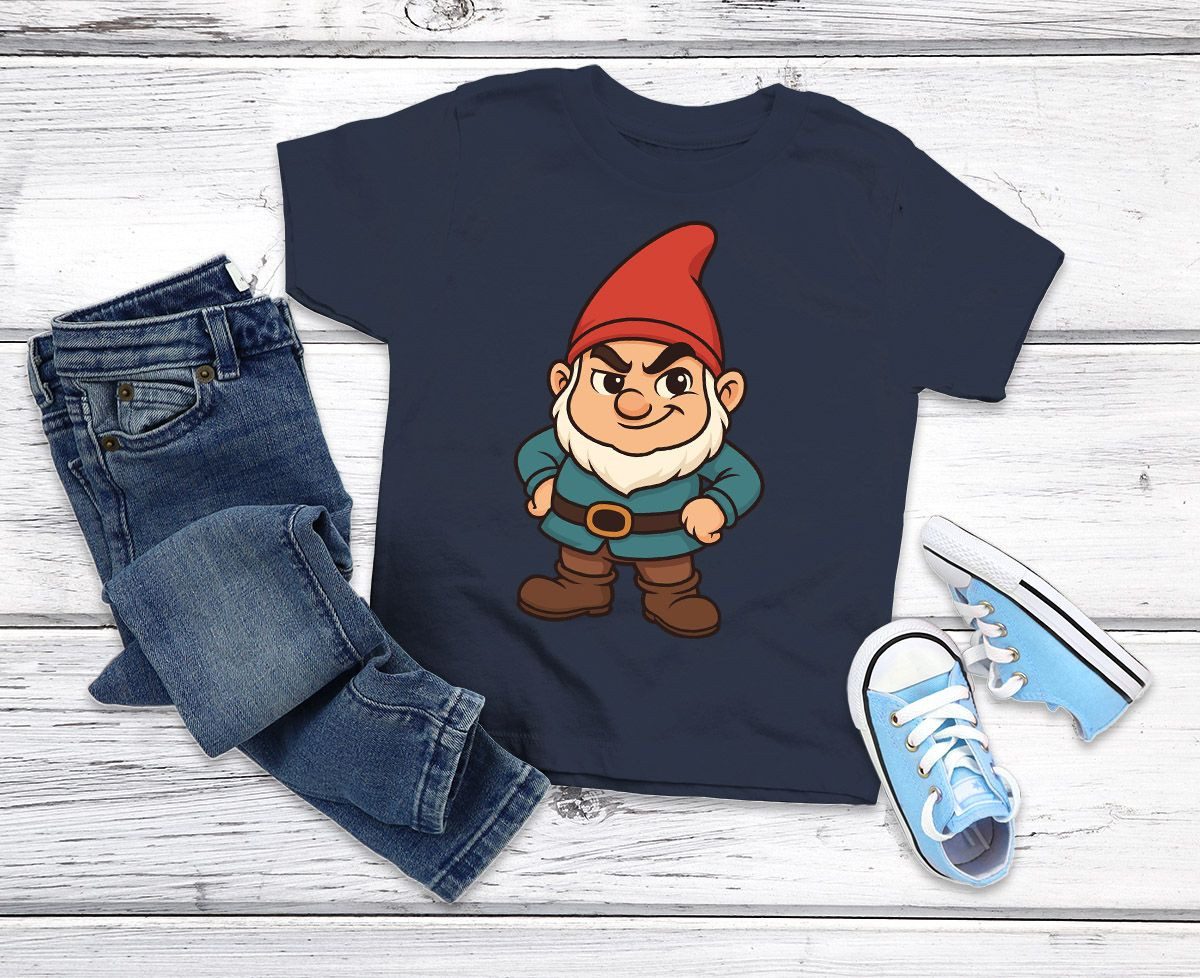 MoonWorks Print-Shirt Kinder T-Shirt Jungen Gartenzwerg Wichtel Aufdruck lustig Printshirt