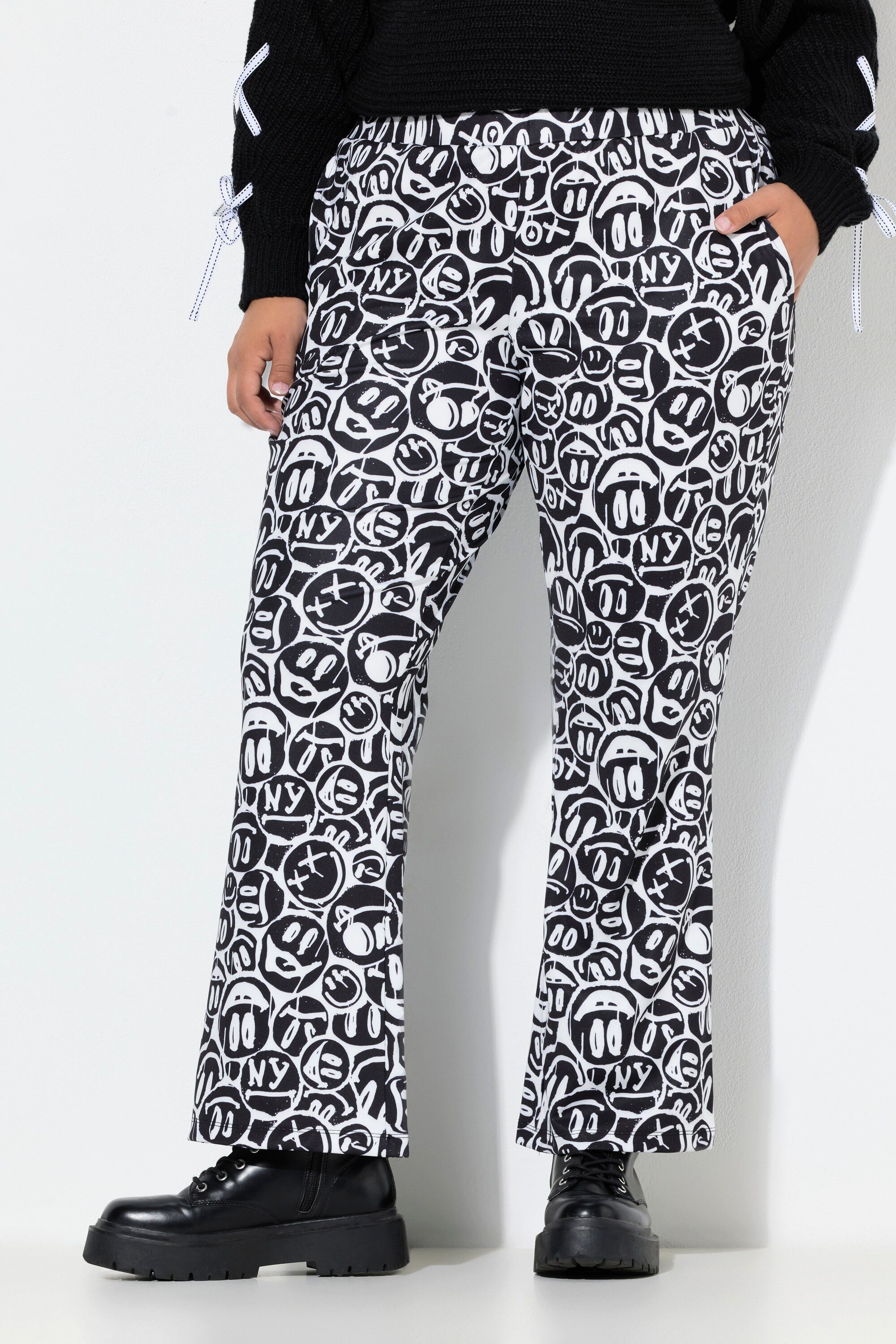 Angel of Style Schlupfhose Hose Schlag Scubajersey Smileys günstig online kaufen