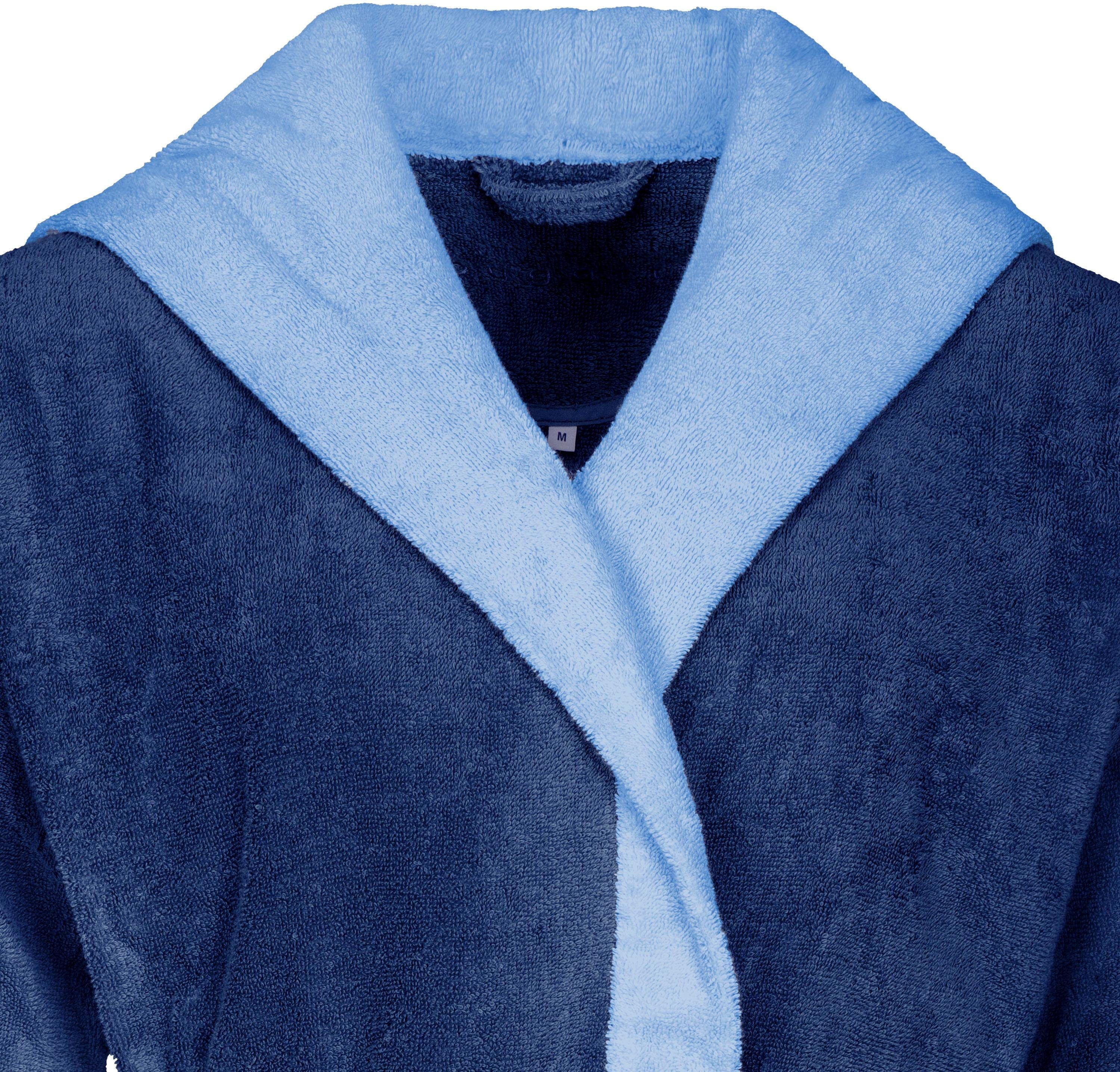 bugatti Herrenbademantel Stefano, ideal für Sauna & Spa, Hotelbademantel, Morgenmantel, Langform, Webfrottier, Kapuze, Gürtel, mit Kapuze, reine Baumwolle