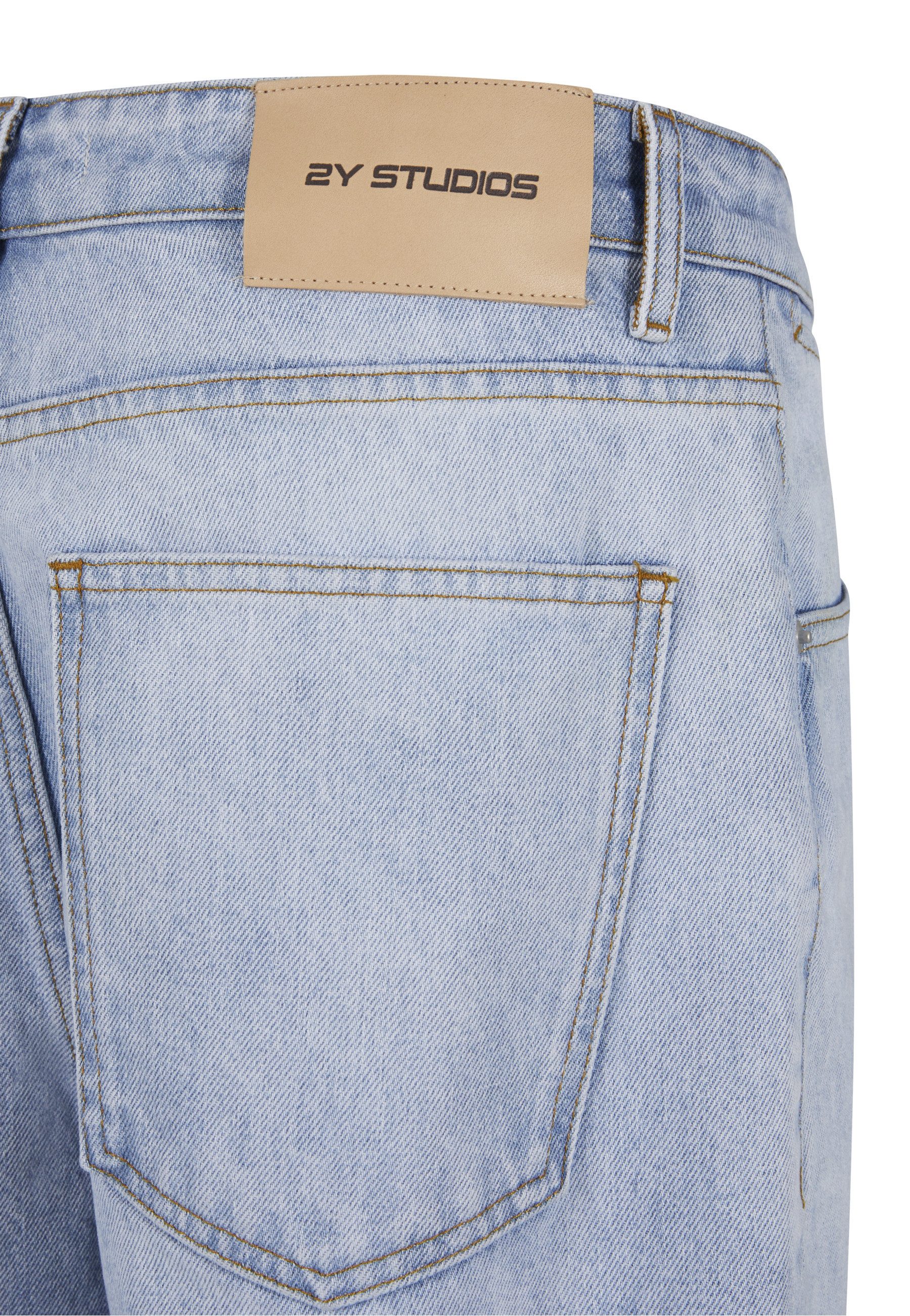 2Y Studios Bequeme Jeans 2Y Studios Neal Zipper Baggy Jeans