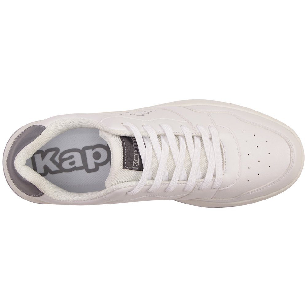 white-grey mit Sneaker herausnehmbarer Kappa Innensohle