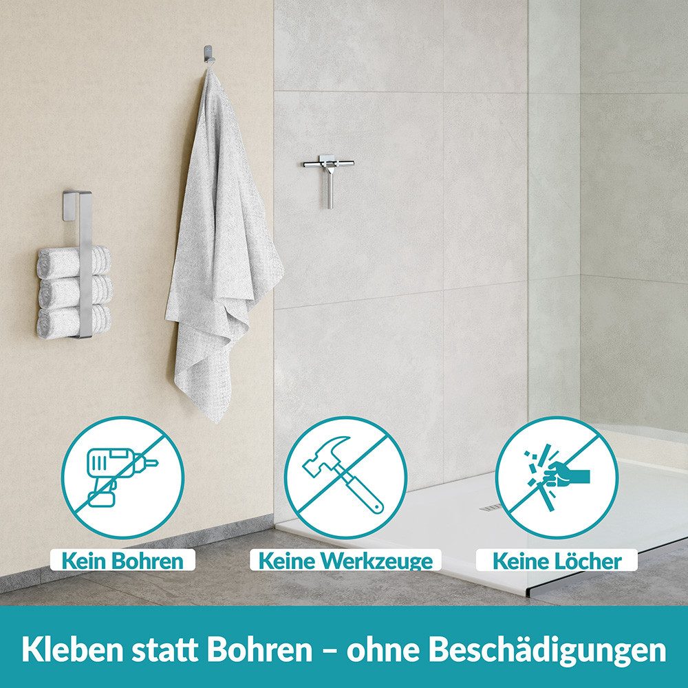 WEISSENSTEIN Handtuchhaken ohne Bohren, (3-St) günstig online kaufen