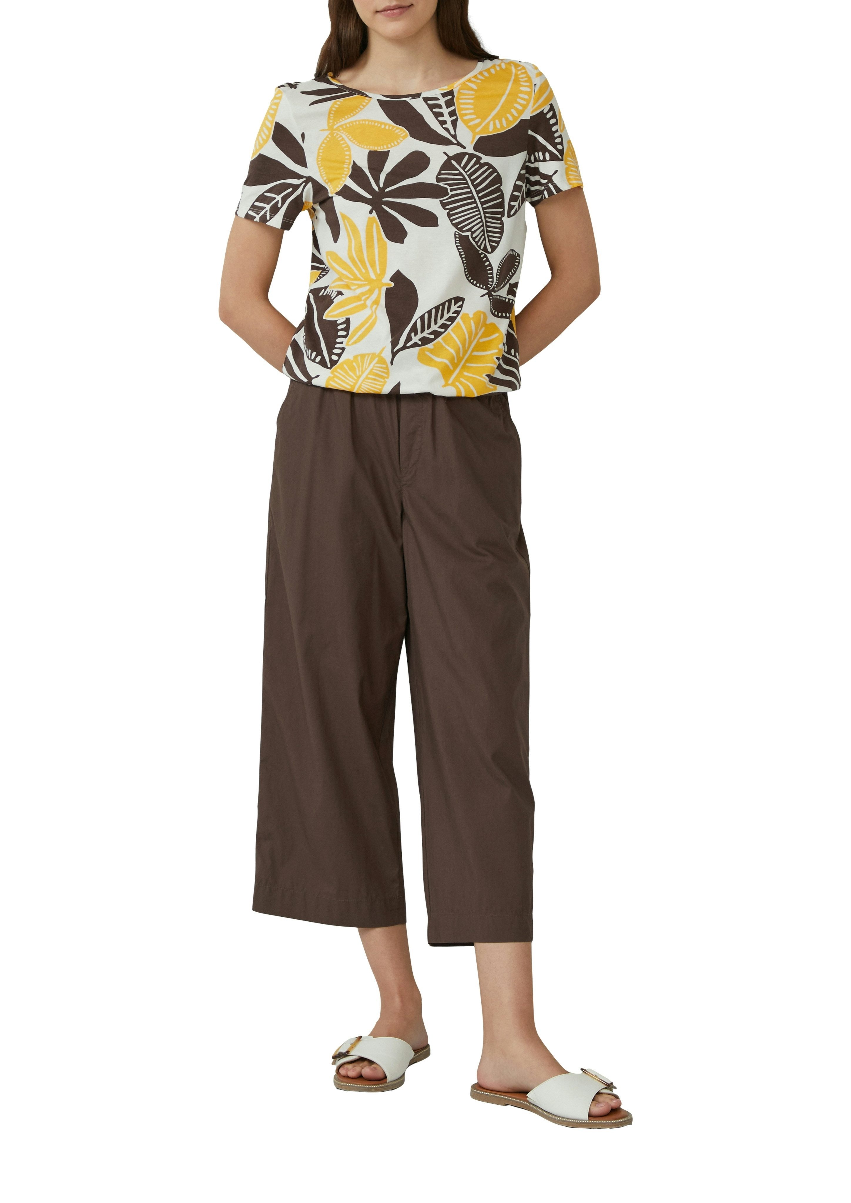 s.Oliver Print-Shirt im O-Shape mit Cut-out – Bild 3 von 4