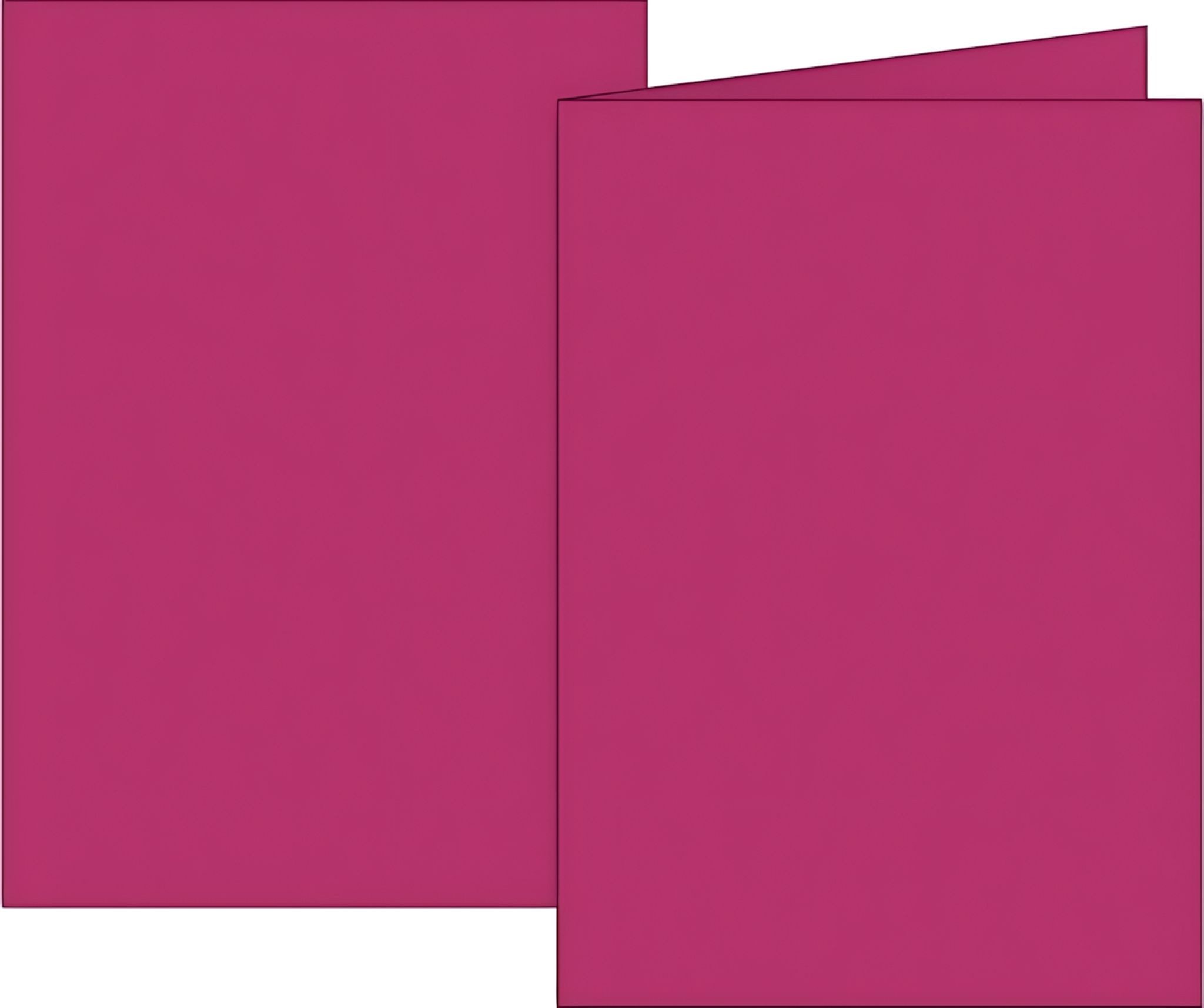 BRUNNEN Grußkarten BRUNNEN Doppelkarte B6 200g fuchsia 10Karte 105125526