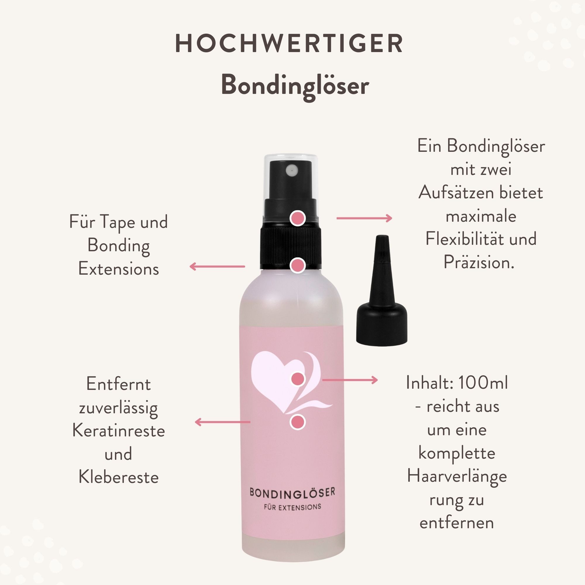 hair2heart Echthaar-Extension Set - Bondinglöser mit Bondingzange