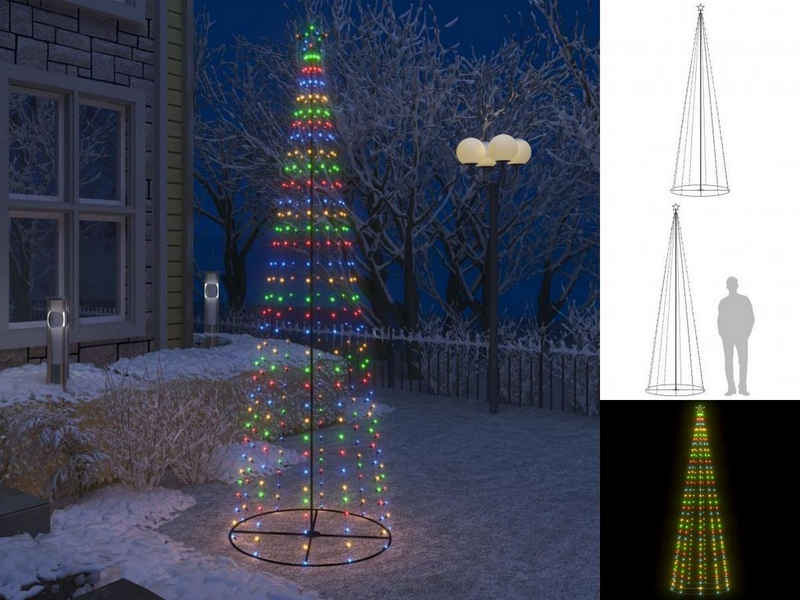 vidaXL Künstlicher Weihnachtsbaum Weihnachtskegelbaum 330 Bunte LEDs Dekoration 100x300 cm