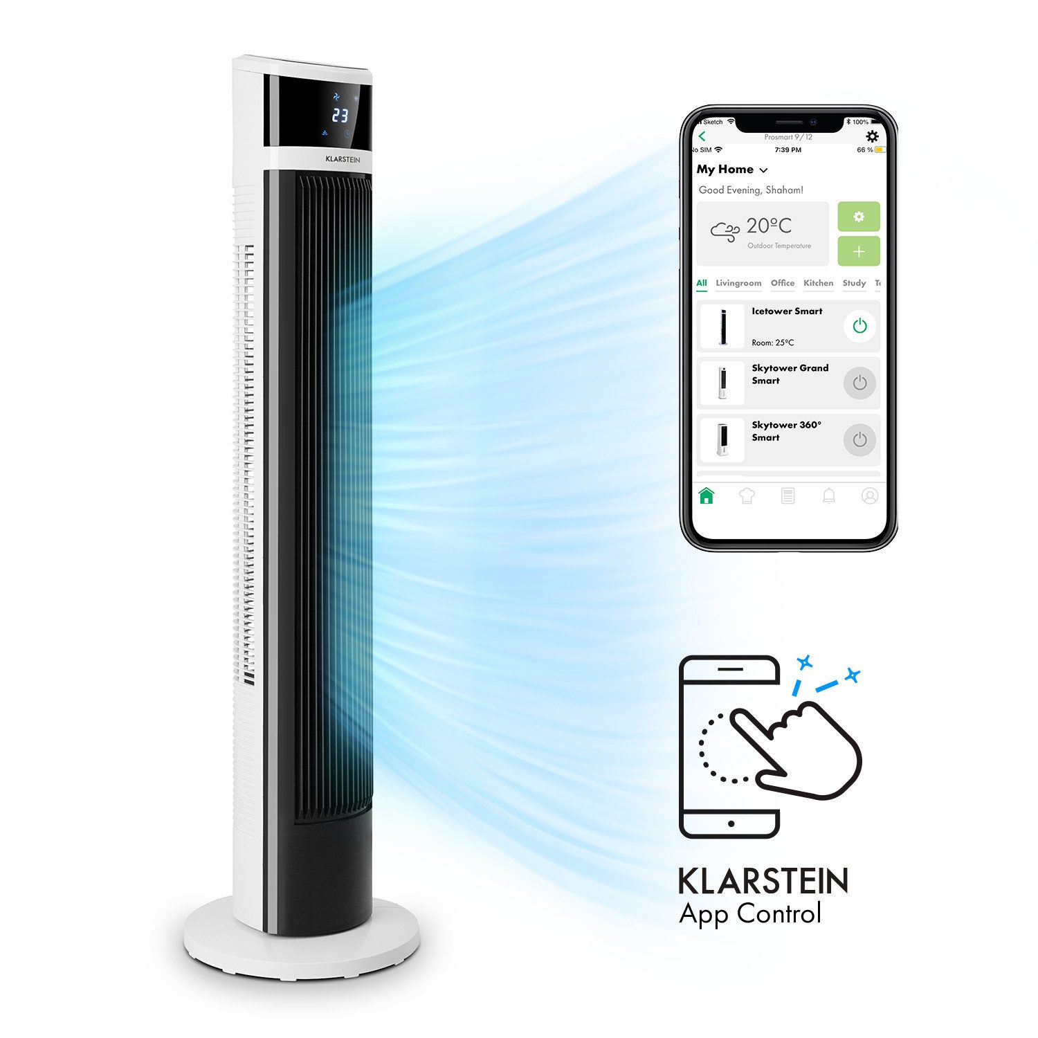 Klarstein Bodenventilator Icetower Smart Standventilator, Ventilator günstig online kaufen