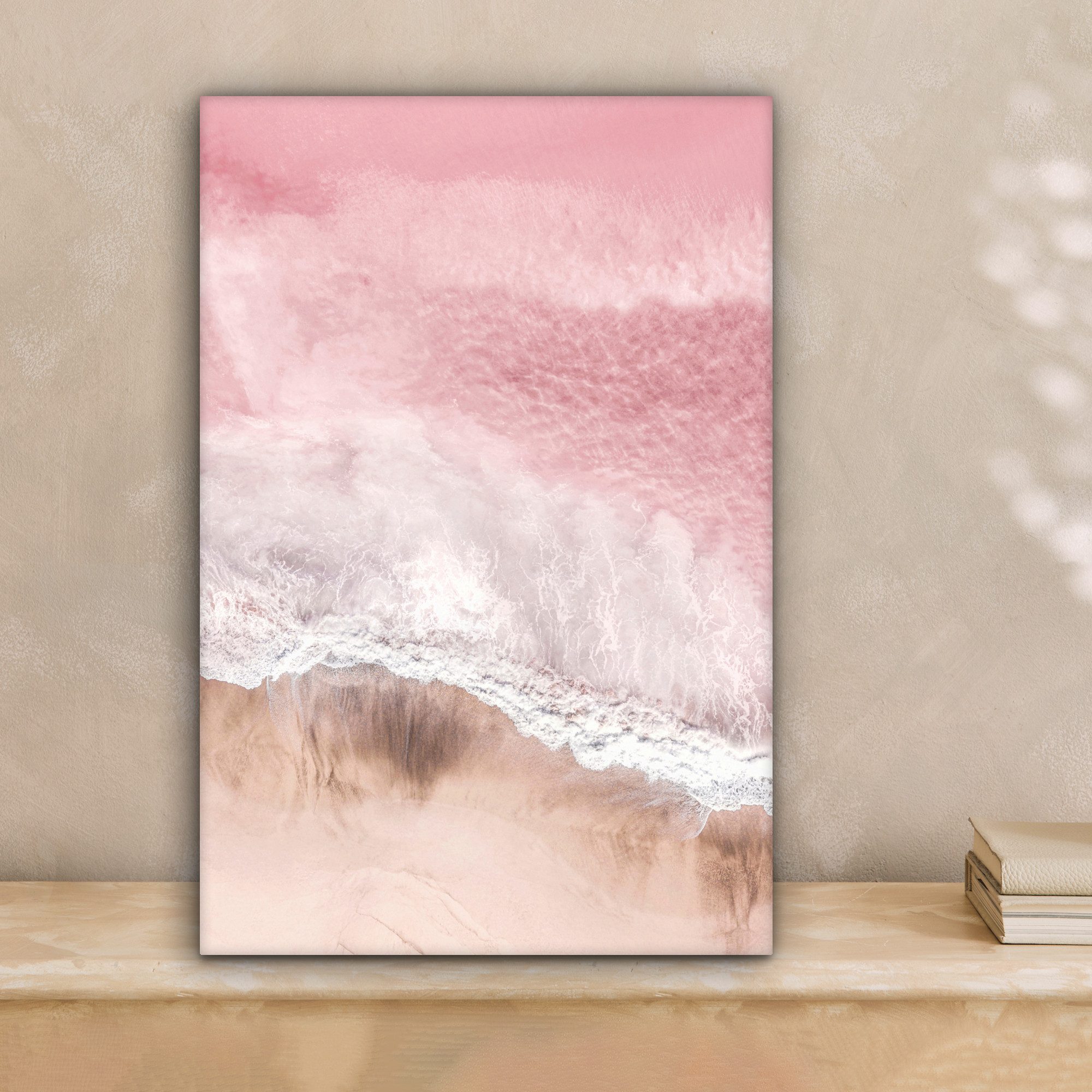 OneMillionCanvasses® Leinwandbild Meer - Strand - Rosa - Natur, Fotodruck ( günstig online kaufen