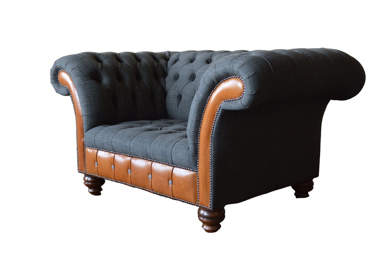 JVmoebel Sessel Polster Stoffsofas In Europe Chesterfield, Made Sitzer Luxus Design Sessel Sofa 1