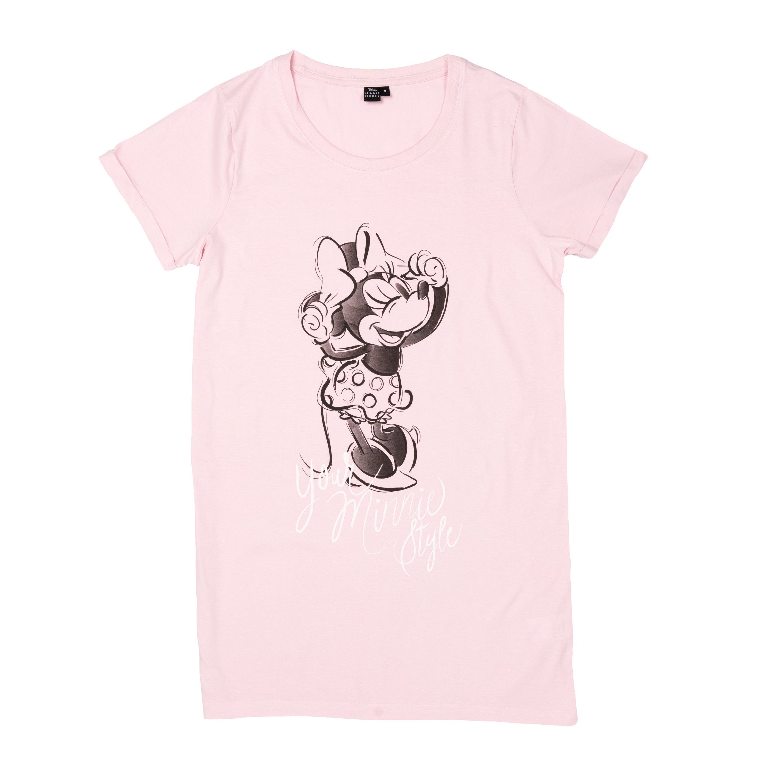 United Labels® Nachthemd »Disney Minnie Mouse Nachthemd für Damen - Your  Minnie Style Schlafshirt Pyjama kurzärmlig Oberteil Rosa«