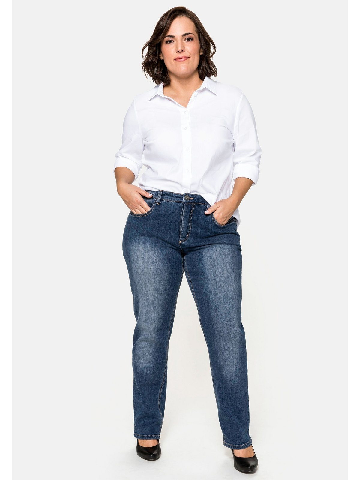 Stretch-Jeans Große Größen