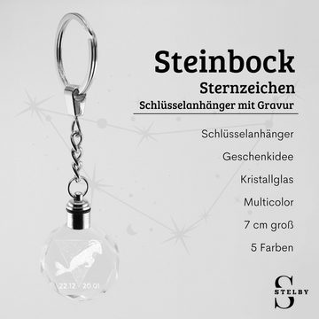 Stelby Schlüsselanhänger Sternzeichen Steinbock Multicolor Schlüsselanhänger mit Geschenkbox