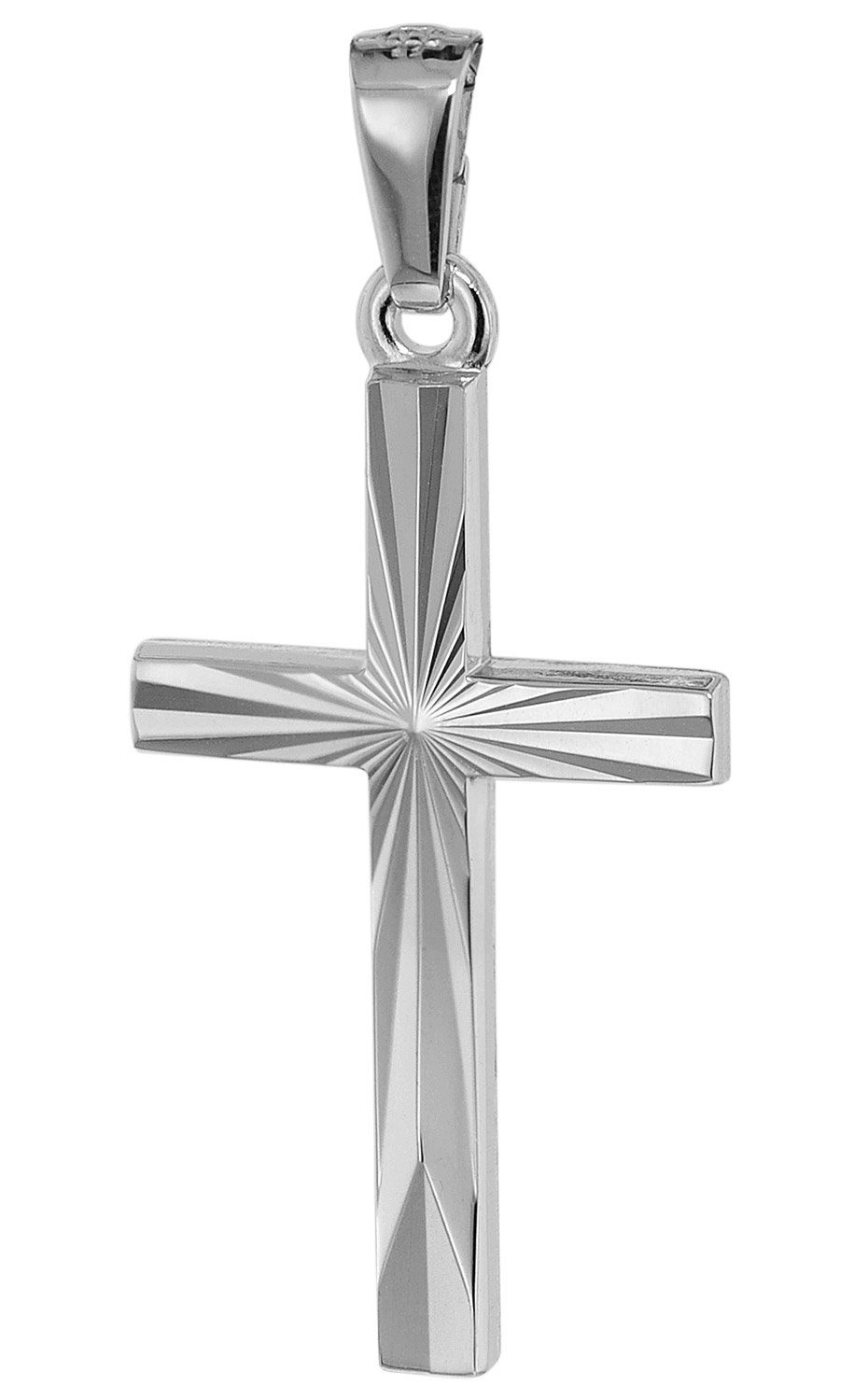 trendor Kreuzanhänger Kreuz- 22 mm Weißgold günstig online kaufen