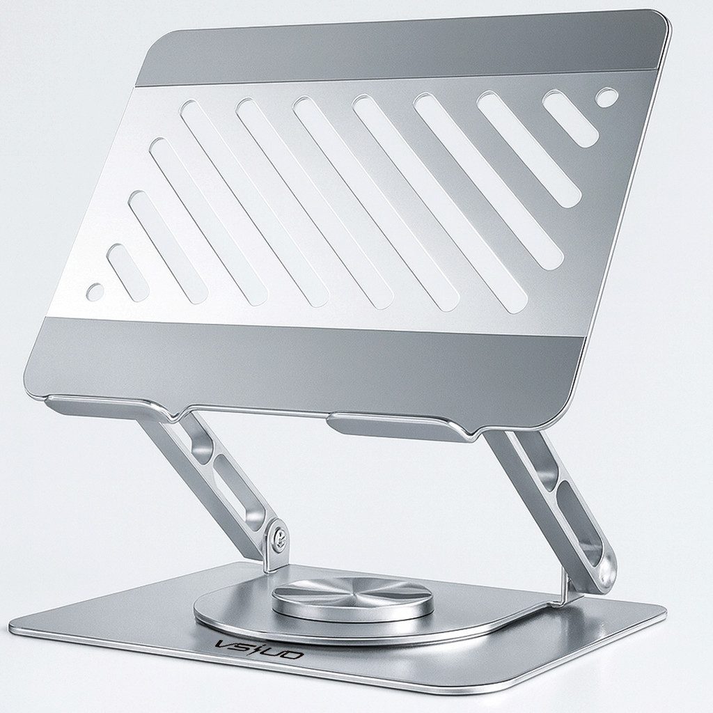 VSIUO Laptop-Ständer Laptop ständer mit 360 Drehbarer Basis, Verstellbarer laptopständer, (bis 17 Zoll, Belüfteter und faltbarer, Kompatibel mit MacBook Air, Pro, Samsung)