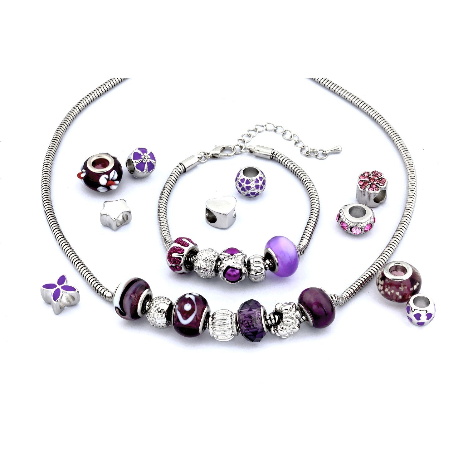 VALIOSA Schmuck-Adventskalender Mode-Schmuck Adventskalender mit Halskette, Armband + 22 individuelle (24-tlg), 24-teilig (1 Set) – Bild 2 von 5