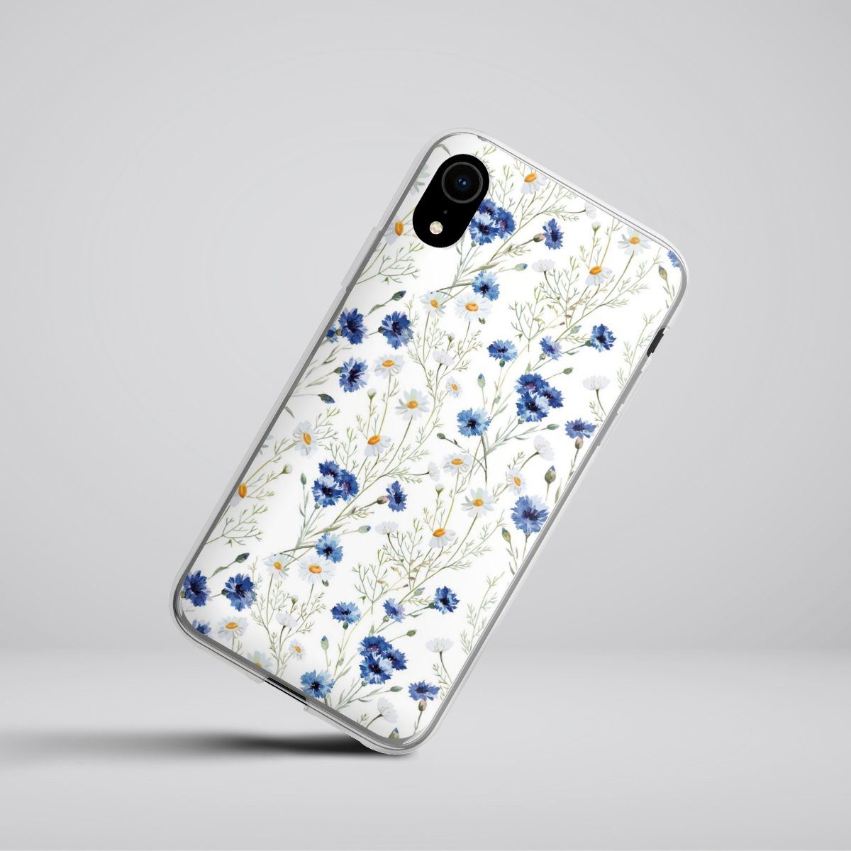 DeinDesign Handyhülle Muster Blume Blumen Flower Pattern 6, Apple iPhone Xr Silikon Hülle Bumper Case Handy Schutzhülle
