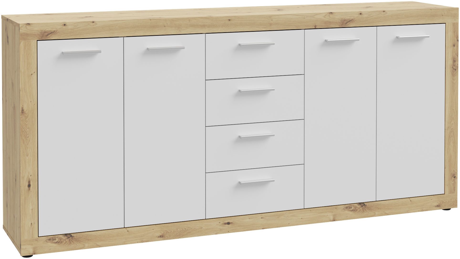 FORTE Sideboard Baccio, Breite ca. 197 cm, 4 Türen, 4 Schubladen