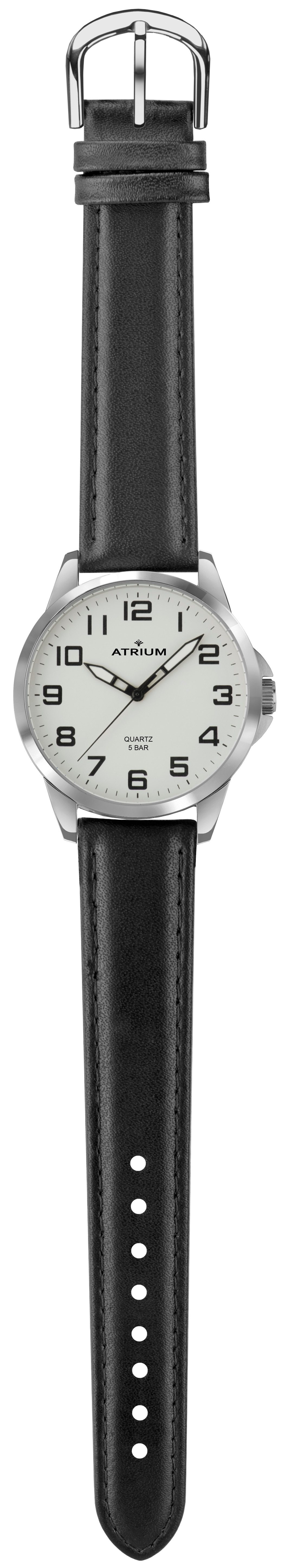 Atrium Quarzuhr A49-10 Damen Armbanduhr Lederband, analog klassisch schlicht modern deutlich Geschenk Ø 27 mm