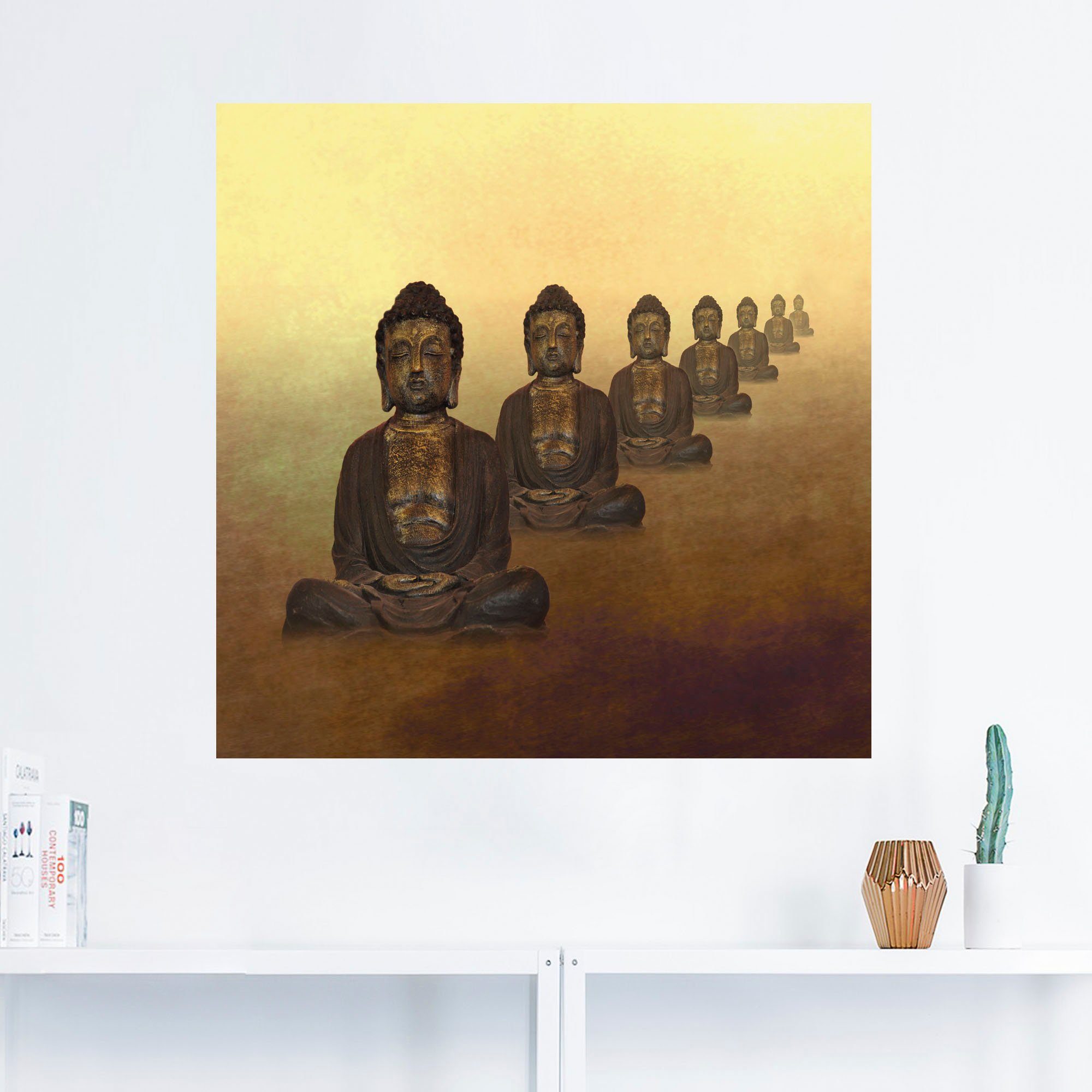 Artland Wandbild Buddha II, St), Wandaufkleber Größen als Alubild, oder Religion Leinwandbild, versch. (1 in Poster