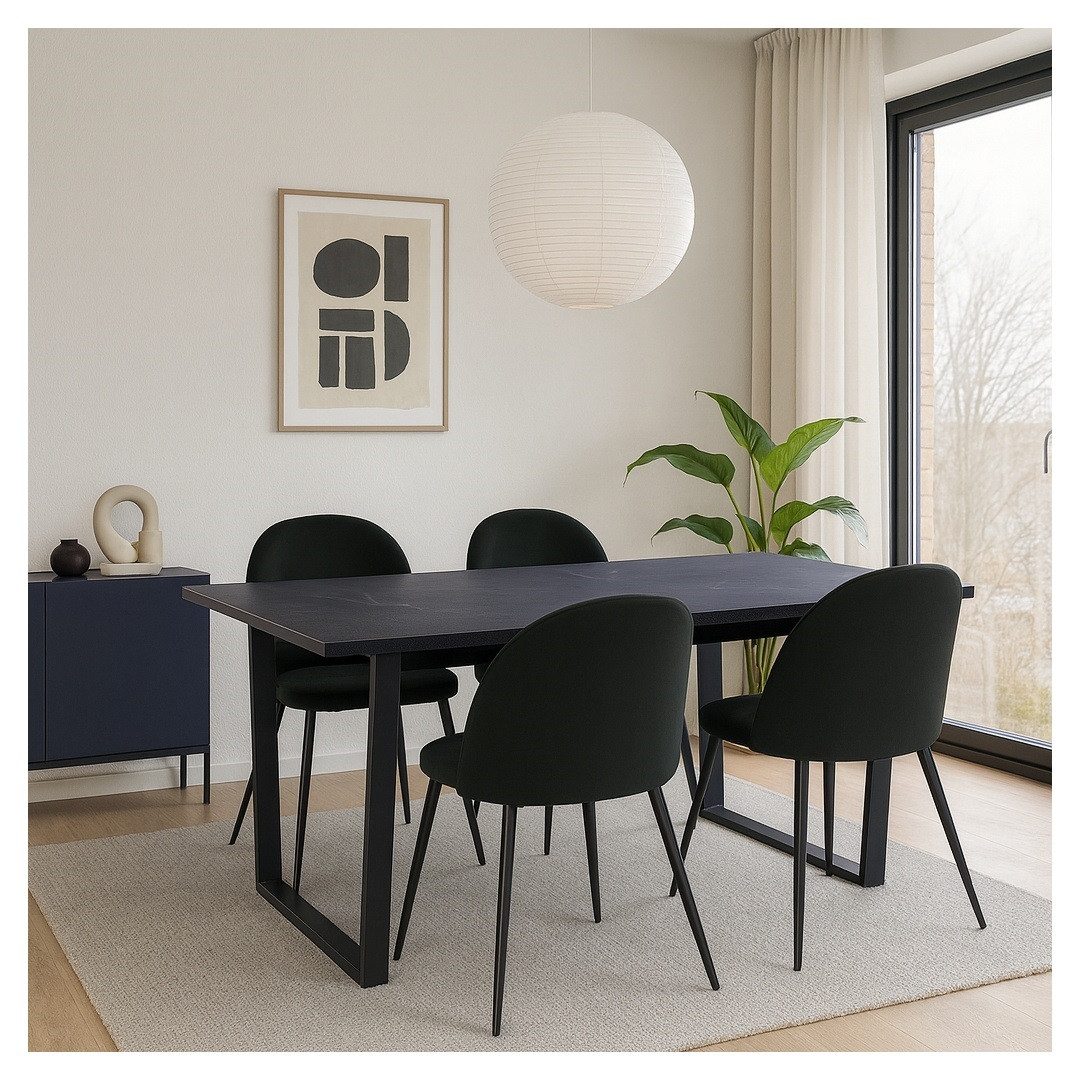 ebuy24 Essgruppe Tilst Essgruppe Tisch schwarz günstig online kaufen