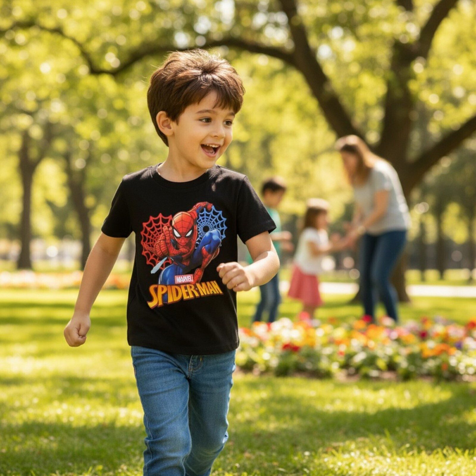 MARVEL Print-Shirt Marvel Spiderman Kinder Jungen T-Shirt Kurzarm Shirt (1-tlg) Gr. 98 bis 128 - 100% Baumwolle – Bild 5 von 5