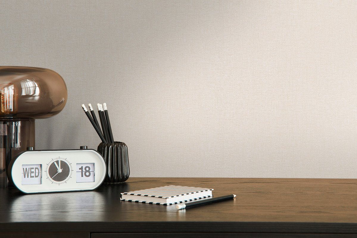 living walls Vliestapete Stories of Life Vliestapete Beige moderne Uni-Tape günstig online kaufen