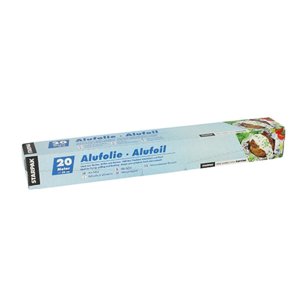 Starpak Backmatte Alufolie 20 m x 30 cm in Faltschachtel