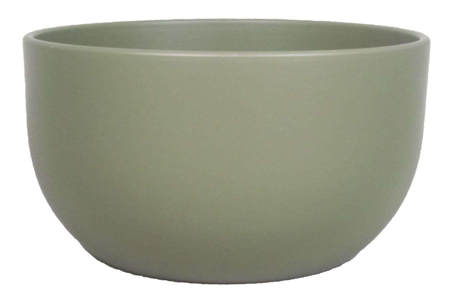 INNA-Glas Pflanzschale Keramik Blumenschale, Ø26cm, 14cm, olivgrün, matt