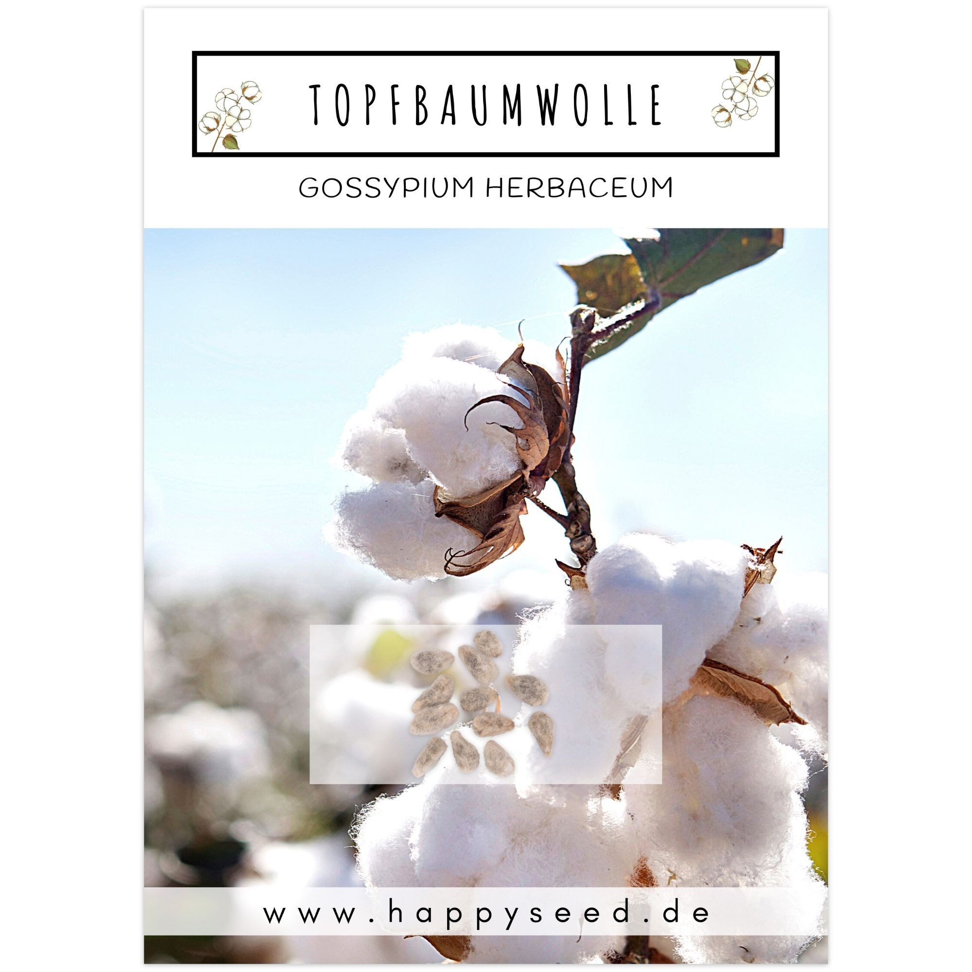 HappySeed Blumensamen Topfbaumwoll Samen - Gossypium günstig online kaufen