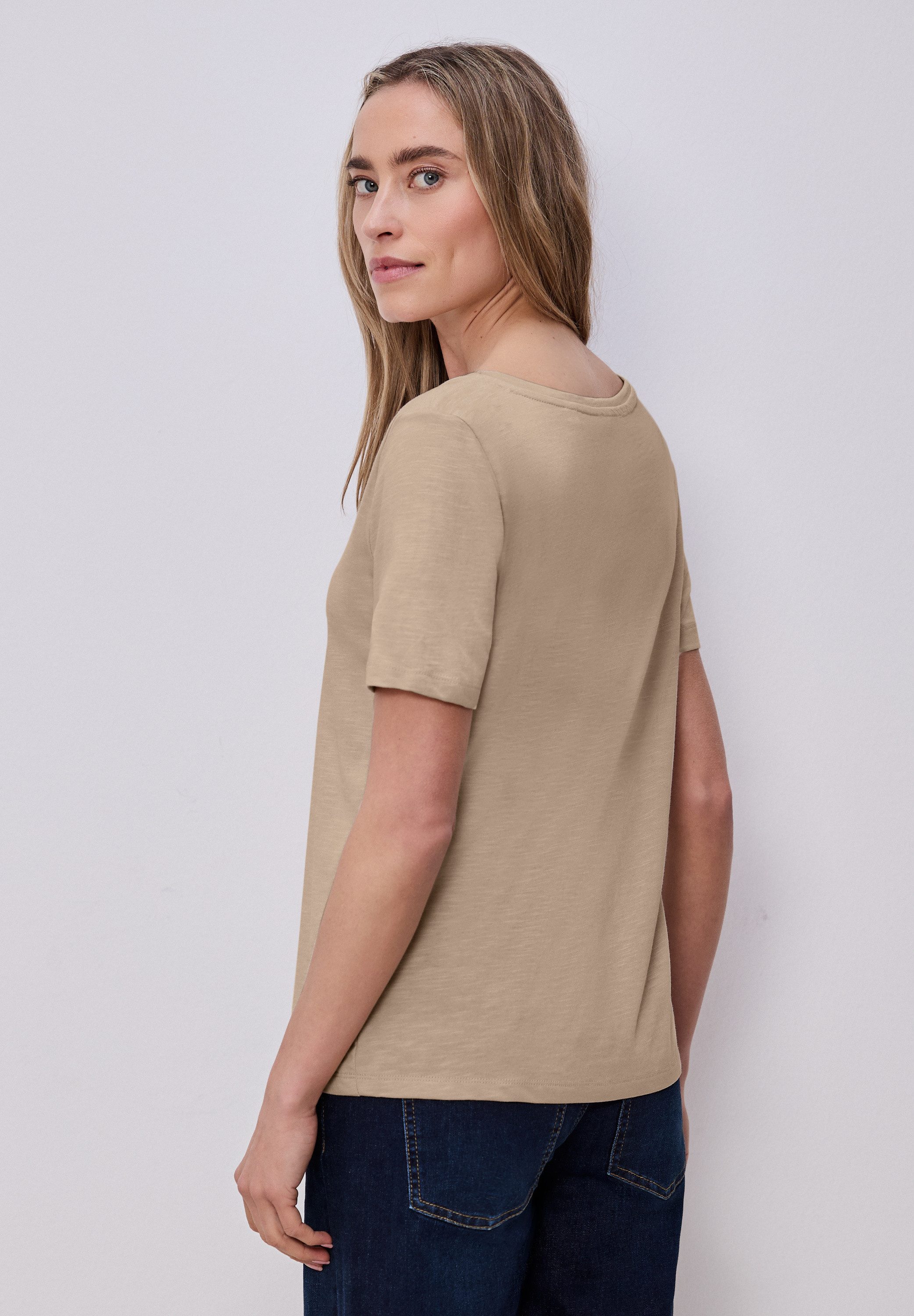 STREET ONE T-Shirt mit abgerundetem V-Ausschnitt – Bild 3 von 5