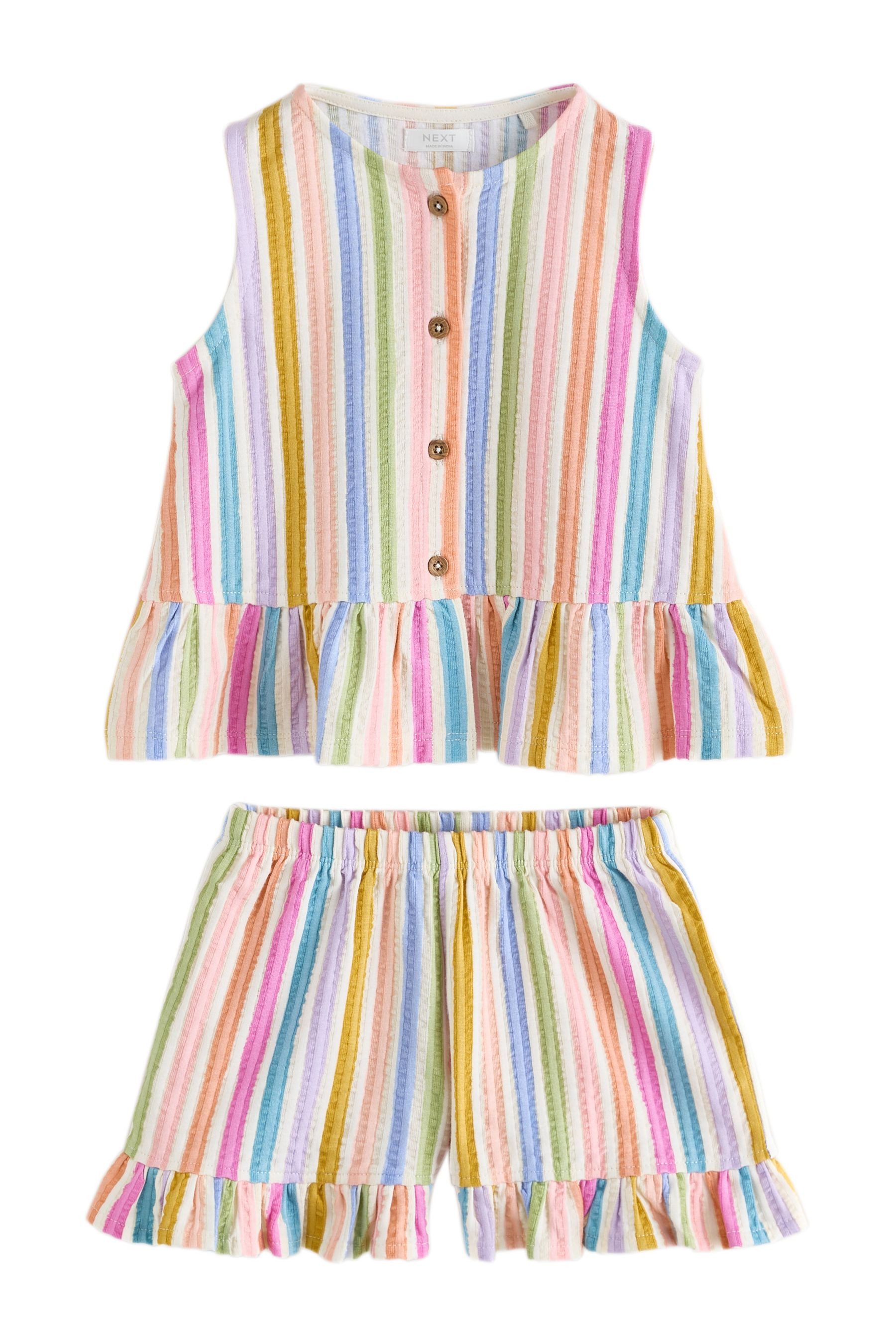Next Top & Shorts Trägertop mit Schößchen und Shorts im Set (2-tlg)