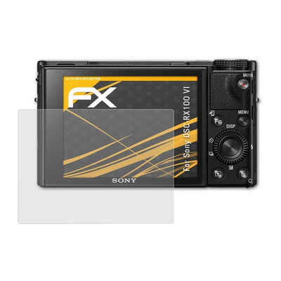 atFoliX Schutzfolie für Sony DSC-RX100 VI, (3 Folien), Entspiegelnd und stoßdämpfend
