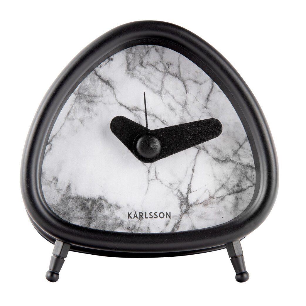 Karlsson Uhr Wecker, Zifferblatt mit Marmourmuster, MARMOR