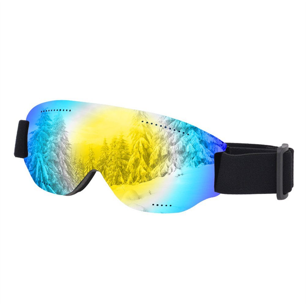 Sportbrille wind Rouemi und Skibrille Skibrille,Männer schneesichere Frauen Erwachsene Goldfarben