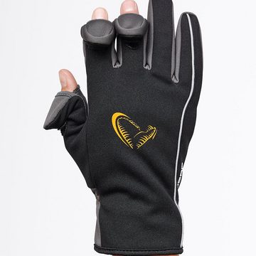 Savage Gear Angelhandschuhe WINTER GLOVE Handschuhe M - XL Anglerhandschuhe Angeln Outdoor Winddicht, Refletierende Linien, Weiches Innenfutter