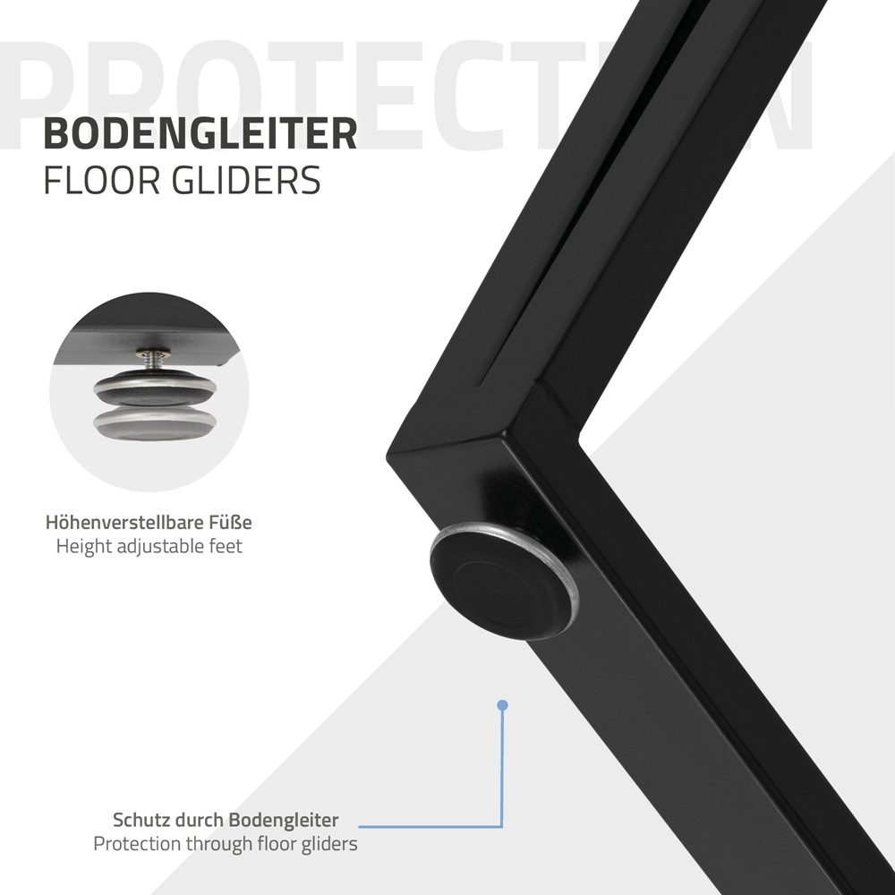 ML-DESIGN Tischbein 2er Set Tischgestell Tischkufen Möbelfüße aus Stahl Industriedesign, Kufengestell rechteckige Form Schwarz für Esstisch/Schrebitisch – Bild 5 von 5