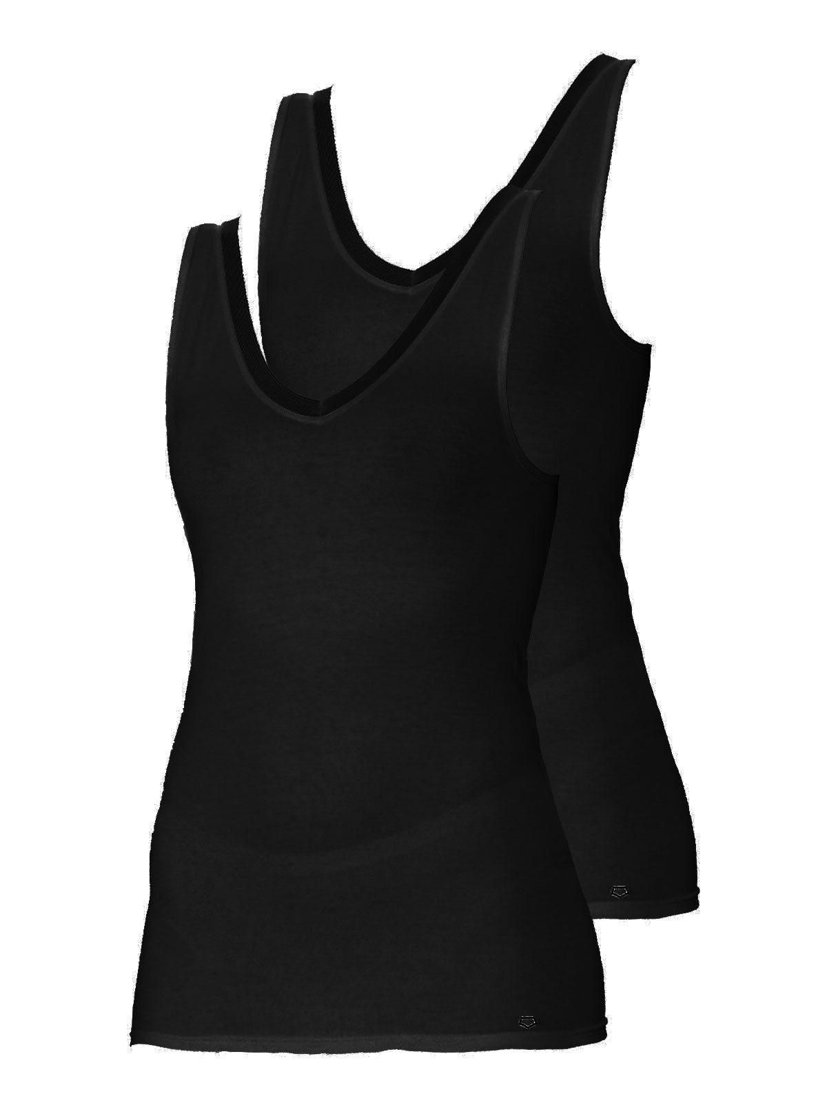 Achseltop 2er Pack Damen Achseltop Baumwolle-Elasthan